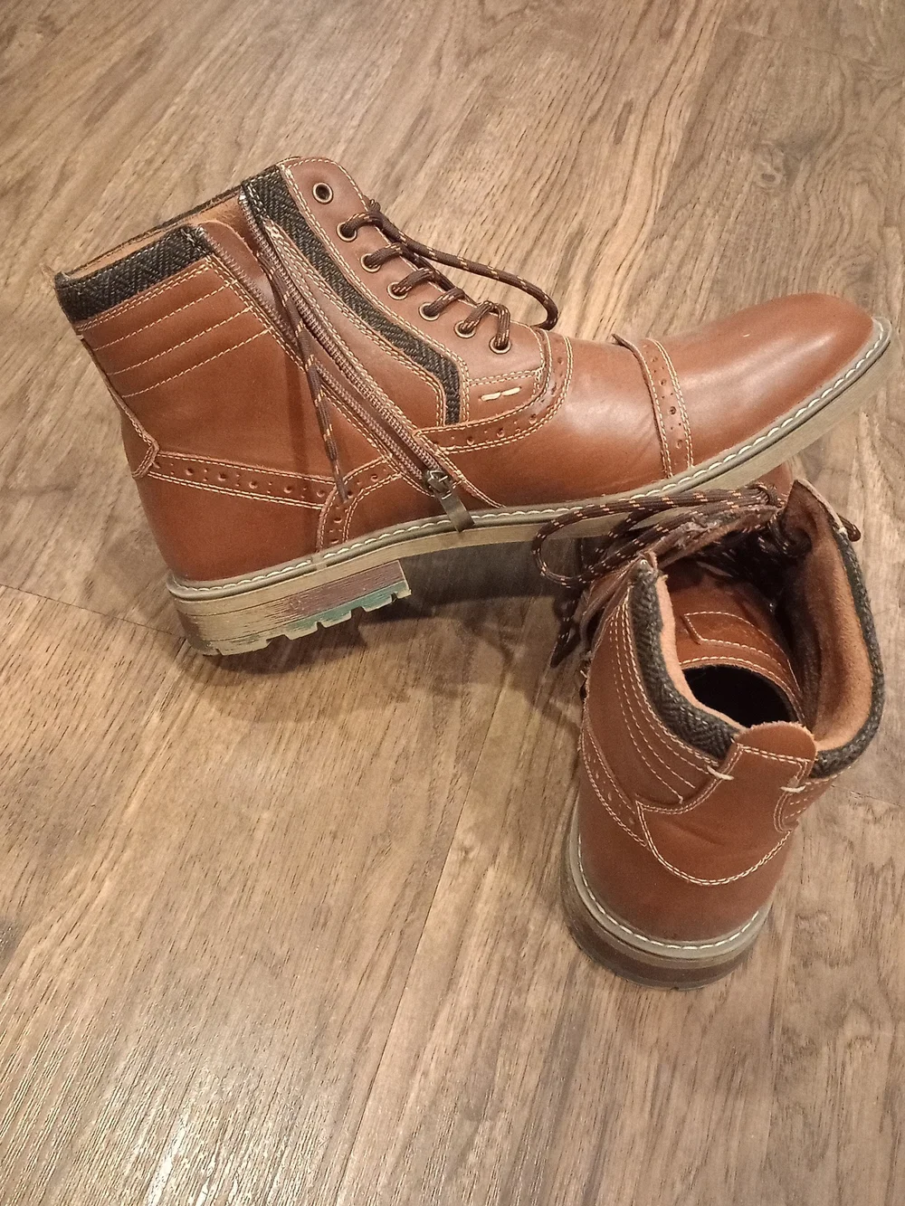 Arkbird men's brown leather oxfords boots  a US size 11.5